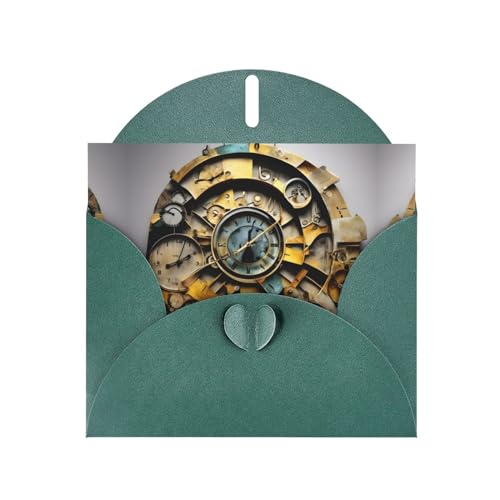 Dunkelgrüne elegante Uhr Kunstdruck Grußkarte mit Blanko-Karten und Umschlägen - perfekt für Geburtstag, Hochzeit, Braut und mehr Dunkelgrüne elegante Uhr Kunstdruck Grußkarte mit Blanko-Karten und Umschlägen - perfekt für Geburtstag, Hochzeit, Braut und mehr von BaerK