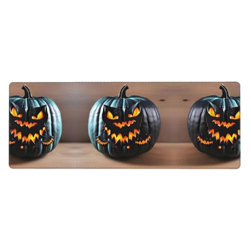 Großes Halloween-Mauspad mit Fledermaus-Kürbis-Druck, 30 x 80 cm, Gaming-Schreibtischmatte, erweiterter Schutz für Zuhause, Büro, Computer, Laptop Großes Halloween-Mauspad mit Fledermaus-Kürbis-Druck, 30 x 80 cm, Gaming-Schreibtischmatte, erweiterter Schutz für Zuhause, Büro, Computer, Laptop von BaerK
