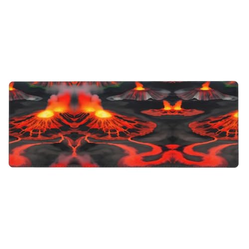 Großes Kilauea Vulkan-Druck-Mauspad, 30 x 80 cm, Gaming-Schreibtischmatte, erweiterter Schutz für Zuhause, Büro, Computer, Laptop von BaerK