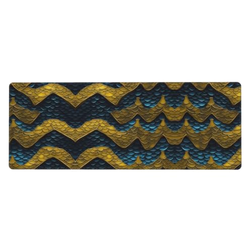 Großes Mauspad mit Drachen-Schuppen-Druck, 30 x 80 cm, Gaming-Schreibtischmatte, erweiterter Schutz für Zuhause, Büro, Computer, Laptop Großes Mauspad mit Drachen-Schuppen-Druck, 30 x 80 cm, Gaming-Schreibtischmatte, erweiterter Schutz für Zuhause, Büro, Computer, Laptop von BaerK