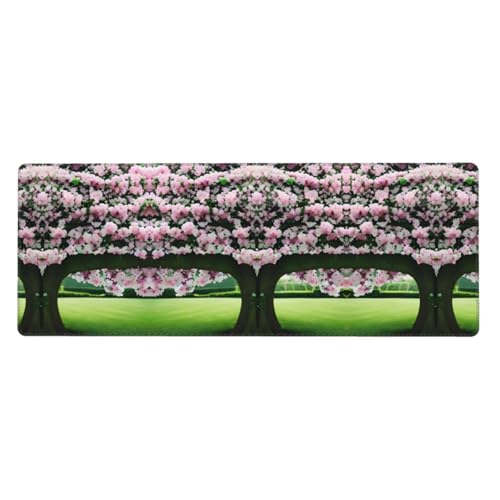 Großes Mauspad mit Efeublüten und Baumdruck, 30 x 80 cm, Gaming-Schreibtischmatte, erweiterter Schutz für Zuhause, Büro, Computer, Laptop von BaerK