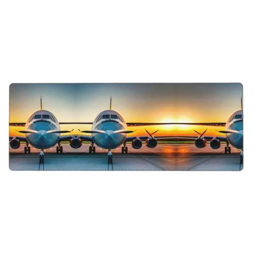 Großes Mauspad mit Flugzeugmotiv bei Sonnenuntergängen, 30 x 80 cm, Gaming-Schreibtischmatte, erweiterter Schutz für Zuhause, Büro, Computer, Laptop Großes Mauspad mit Flugzeugmotiv bei Sonnenuntergängen, 30 x 80 cm, Gaming-Schreibtischmatte, erweiterter Schutz für Zuhause, Büro, Computer, Laptop von BaerK