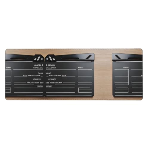 Großes Mauspad mit Klapperboard-Druck, 30 x 80 cm, Gaming-Schreibtischmatte, erweiterter Schutz für Zuhause, Büro, Computer, Laptop von BaerK