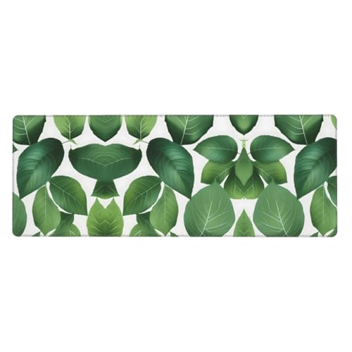 Großes Mauspad mit Kräuterpflanzen-Blättern, 30 x 80 cm, Gaming-Schreibtischmatte, erweiterter Schutz für Zuhause, Büro, Computer, Laptop von BaerK