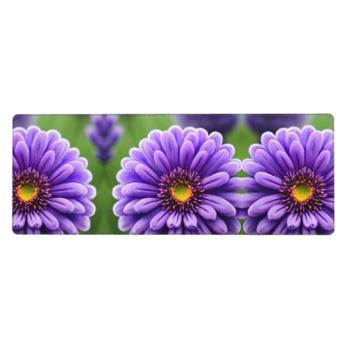 Großes Mauspad mit Lavendelblüten-Druck, 30 x 80 cm, Gaming-Schreibtischmatte, erweiterter Schutz für Zuhause, Büro, Computer, Laptop von BaerK