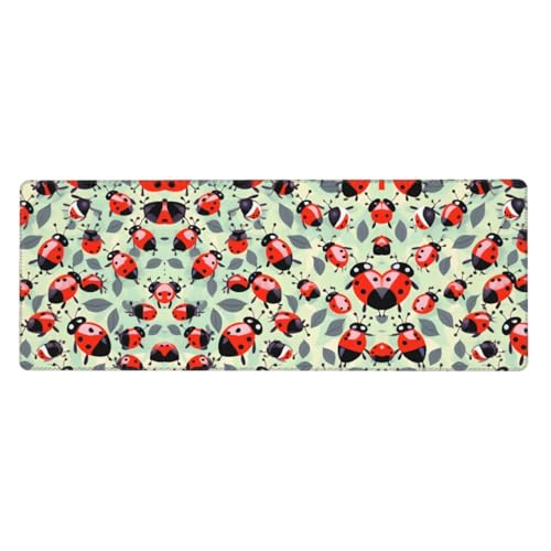 Großes Mauspad mit Marienkäfer-Motiv, 30 x 80 cm, Gaming-Schreibtischmatte, erweiterter Schutz für Zuhause, Büro, Computer, Laptop Großes Mauspad mit Marienkäfer-Motiv, 30 x 80 cm, Gaming-Schreibtischmatte, erweiterter Schutz für Zuhause, Büro, Computer, Laptop von BaerK