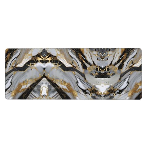 Großes Mauspad mit Marmor-Muster, 30 x 80 cm, Gaming-Schreibtischmatte, erweiterter Schutz für Zuhause, Büro, Computer, Laptop von BaerK
