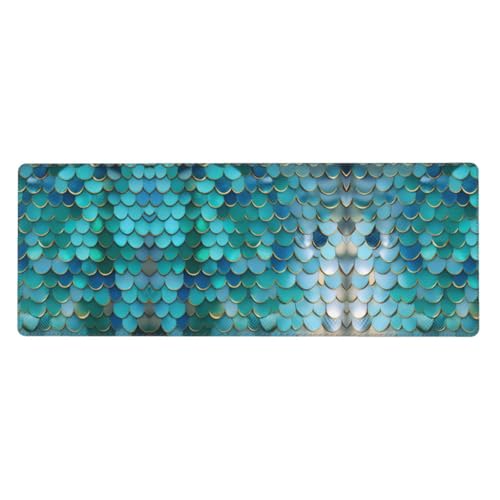 Großes Mauspad mit Meerjungfrauen-Druck, 30 x 80 cm, Gaming-Schreibtischmatte, erweiterter Schutz für Zuhause, Büro, Computer, Laptop Großes Mauspad mit Meerjungfrauen-Druck, 30 x 80 cm, Gaming-Schreibtischmatte, erweiterter Schutz für Zuhause, Büro, Computer, Laptop von BaerK