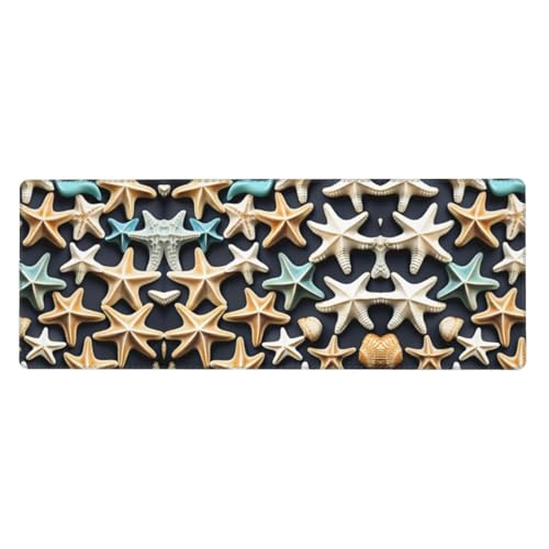 Großes Mauspad mit Muschel-Seestern-Druck, 30 x 80 cm, Gaming-Schreibtischmatte, erweiterter Schutz für Zuhause, Büro, Computer, Laptop Großes Mauspad mit Muschel-Seestern-Druck, 30 x 80 cm, Gaming-Schreibtischmatte, erweiterter Schutz für Zuhause, Büro, Computer, Laptop von BaerK