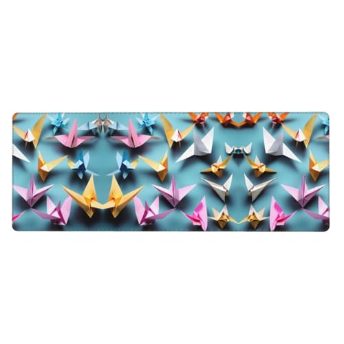 Großes Mauspad mit Origami-Papierkranich-Druck, 30 x 80 cm, Gaming-Schreibtischmatte, erweiterter Schutz für Zuhause, Büro, Computer, Laptop Großes Mauspad mit Origami-Papierkranich-Druck, 30 x 80 cm, Gaming-Schreibtischmatte, erweiterter Schutz für Zuhause, Büro, Computer, Laptop von BaerK