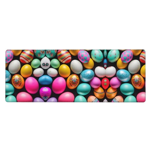 Großes Mauspad mit Ostereier-Druck, 30 x 80 cm, Gaming-Schreibtischmatte, erweiterter Schutz für Zuhause, Büro, Computer, Laptop von BaerK