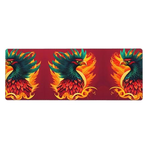 Großes Mauspad mit Phoenix-Druck, 30 x 80 cm, Gaming-Schreibtischmatte, erweiterter Schutz für Zuhause, Büro, Computer, Laptop von BaerK