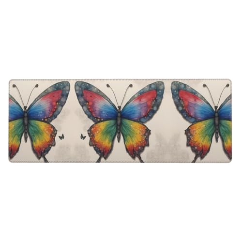 Großes Mauspad mit Regenbogen-Schmetterling-Druck, 30 x 80 cm, Gaming-Schreibtischmatte, erweiterter Schutz für Zuhause, Büro, Computer, Laptop Großes Mauspad mit Regenbogen-Schmetterling-Druck, 30 x 80 cm, Gaming-Schreibtischmatte, erweiterter Schutz für Zuhause, Büro, Computer, Laptop von BaerK
