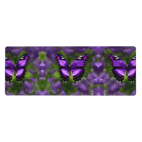 Großes Mauspad mit Schmetterlingsdruck, 30 x 80 cm, Gaming-Schreibtischmatte, erweiterter Schutz für Zuhause, Büro, Computer, Laptop von BaerK