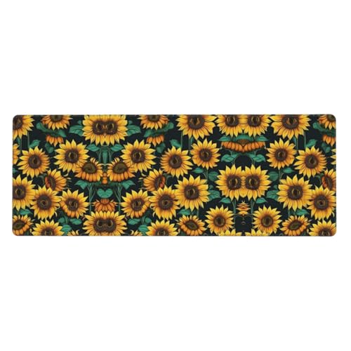 Großes Mauspad mit Sonnenblumen-Druck, 30 x 80 cm, Gaming-Schreibtischmatte, erweiterter Schutz für Zuhause, Büro, Computer, Laptop Großes Mauspad mit Sonnenblumen-Druck, 30 x 80 cm, Gaming-Schreibtischmatte, erweiterter Schutz für Zuhause, Büro, Computer, Laptop von BaerK
