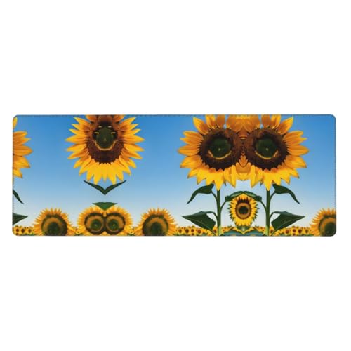 Großes Mauspad mit Sonnenblumen-Motiv, 30 x 80 cm, Gaming-Schreibtischmatte, erweiterter Schutz für Zuhause, Büro, Computer, Laptop Großes Mauspad mit Sonnenblumen-Motiv, 30 x 80 cm, Gaming-Schreibtischmatte, erweiterter Schutz für Zuhause, Büro, Computer, Laptop von BaerK