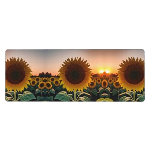 Großes Mauspad mit Sonnenblumen- und Sonnenuntergang-Druck, 30 x 80 cm, Gaming-Schreibtischmatte, erweiterter Schutz für Zuhause, Büro, Computer, Laptop Großes Mauspad mit Sonnenblumen- und Sonnenuntergang-Druck, 30 x 80 cm, Gaming-Schreibtischmatte, erweiterter Schutz für Zuhause, Büro, Computer, Laptop von BaerK