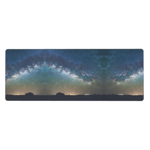 Großes Mauspad mit Sternenhimmel-Motiv, 30 x 80 cm, Gaming-Schreibtischmatte, erweiterter Schutz für Zuhause, Büro, Computer, Laptop von BaerK