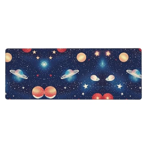Großes Mauspad mit Sternenhimmel-Motiv, 30 x 80 cm, Gaming-Schreibtischmatte, erweiterter Schutz für Zuhause, Büro, Computer, Laptop von BaerK