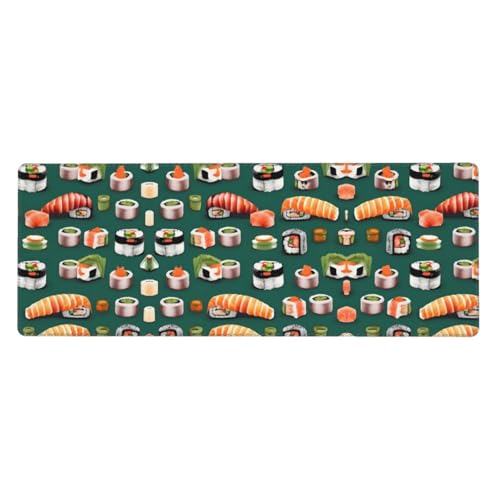Großes Mauspad mit Sushi-Lebensmittelmuster, 30 x 80 cm, Gaming-Schreibtischmatte, erweiterter Schutz für Zuhause, Büro, Computer, Laptop Großes Mauspad mit Sushi-Lebensmittelmuster, 30 x 80 cm, Gaming-Schreibtischmatte, erweiterter Schutz für Zuhause, Büro, Computer, Laptop von BaerK