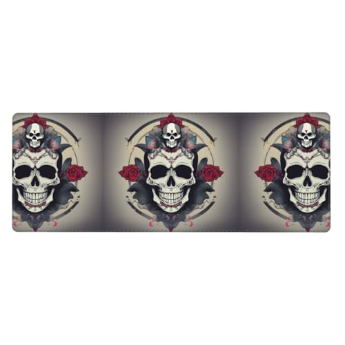 Großes Mauspad mit Totenkopf-Motiv, 30 x 80 cm, Gaming-Schreibtischmatte, erweiterter Schutz für Zuhause, Büro, Computer, Laptop Großes Mauspad mit Totenkopf-Motiv, 30 x 80 cm, Gaming-Schreibtischmatte, erweiterter Schutz für Zuhause, Büro, Computer, Laptop von BaerK