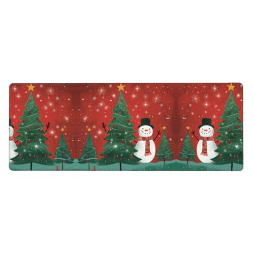 Großes Mauspad mit Weihnachtsmotiven, 30 x 80 cm, Gaming-Schreibtischmatte, erweiterter Schutz für Zuhause, Büro, Computer, Laptop von BaerK