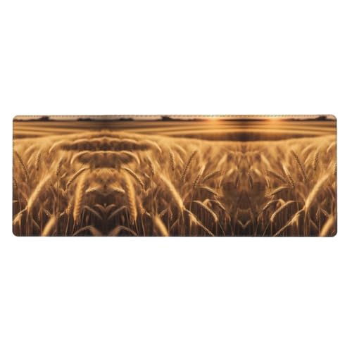 Großes Mauspad mit Weizenfelddruck, 30 x 80 cm, Gaming-Schreibtischmatte, erweiterter Schutz für Zuhause, Büro, Computer, Laptop von BaerK