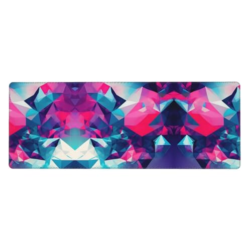 Großes Mauspad mit abstraktem polygonalem Weltraumdruck, 30 x 80 cm, Gaming-Schreibtischmatte, erweiterter Schutz für Zuhause, Büro, Computer, Laptop von BaerK