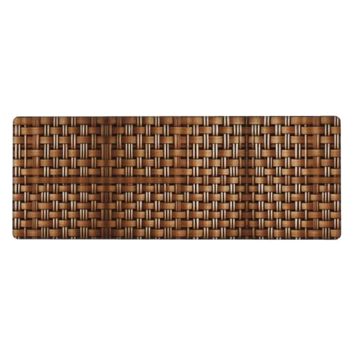 Großes Mauspad mit gewebtem Gittermuster, 30 x 80 cm, Gaming-Schreibtischmatte, erweiterter Schutz für Zuhause, Büro, Computer, Laptop von BaerK