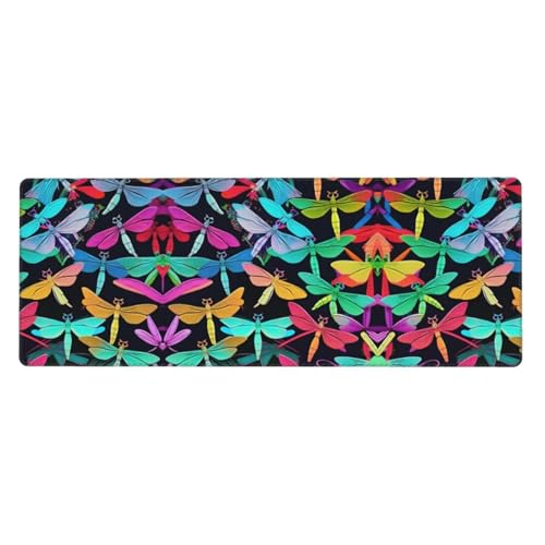 Großes Mauspad mit niedlichem Libellen-Druck, 30 x 80 cm, Gaming-Schreibtischmatte, erweiterter Schutz für Zuhause, Büro, Computer, Laptop Großes Mauspad mit niedlichem Libellen-Druck, 30 x 80 cm, Gaming-Schreibtischmatte, erweiterter Schutz für Zuhause, Büro, Computer, Laptop von BaerK