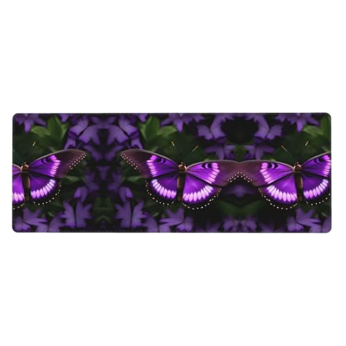 Großes Mauspad mit schönem Schmetterlings-Druck, 30 x 80 cm, Gaming-Schreibtischmatte, erweiterter Schutz für Zuhause, Büro, Computer, Laptop von BaerK