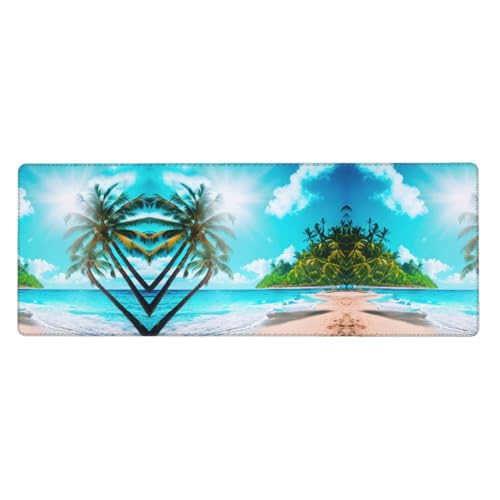 Großes Mauspad mit tropischem Ozean-Strand-Motiv, 30 x 80 cm, Gaming-Schreibtischmatte, erweiterter Schutz für Zuhause, Büro, Computer, Laptop Großes Mauspad mit tropischem Ozean-Strand-Motiv, 30 x 80 cm, Gaming-Schreibtischmatte, erweiterter Schutz für Zuhause, Büro, Computer, Laptop von BaerK