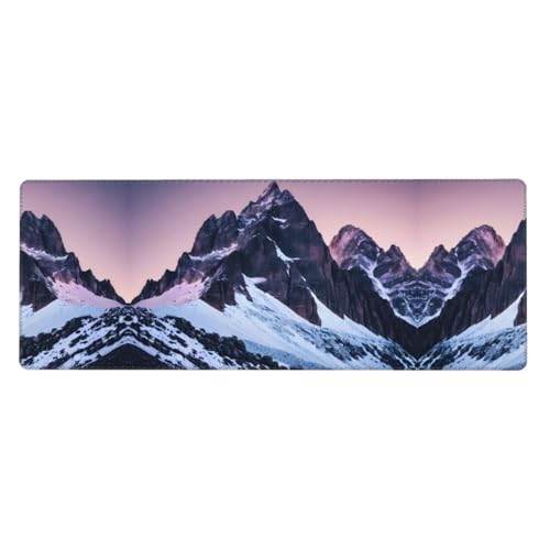 Großes Reise-Mauspad mit Bergmotiv, 30 x 80 cm, Gaming-Schreibtischmatte, erweiterter Schutz für Zuhause, Büro, Computer, Laptop von BaerK