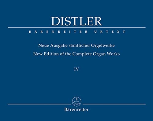Bisher unveröffentlichte Orgelpartita (Editio princeps). Spielpartitur, Urtextausgabe, Sammelband. Hugo Distler. Neue Ausgabe sämtlicher Orgelwerke 4 ; BÄRENREITER URTEXT von Bärenreiter