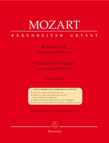 Konzert in C für Oboe und Orchester. KV 314. Klavierauszug Konzert in C für Oboe und Orchester. KV 314. Klavierauszug von Bärenreiter