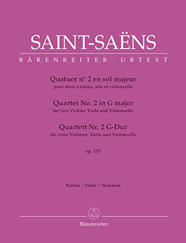 Quartett für zwei Violinen, Viola und Violoncello Nr. 2 G-Dur op. 153. Stimmensatz, Urtextausgabe. BÄRENREITER URTEXT Quartett für zwei Violinen, Viola und Violoncello Nr. 2 G-Dur op. 153. Stimmensatz, Urtextausgabe. BÄRENREITER URTEXT von Bärenreiter