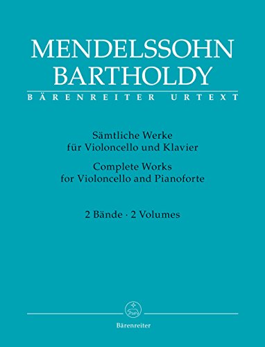Sämtliche Werke für Violoncello und Klavier (Band 1+2). 2 Spielpartituren mit jew. 1 Stimme, Sammelband, BÄRENREITER URTEXT von Bärenreiter