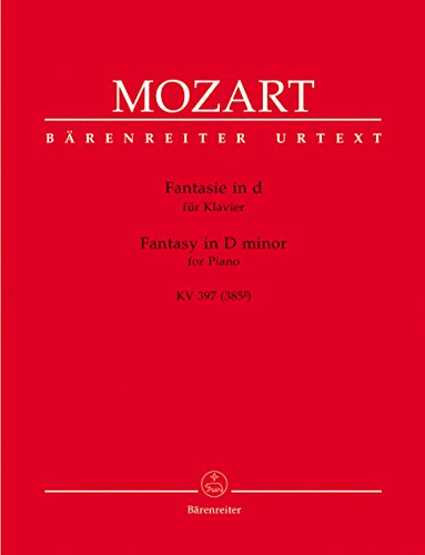 Fantasie für Klavier d-Moll KV 397 (385g). Spielpartitur von Bärenreiter