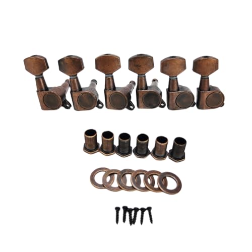 Baeroprki 6 Stück Gitarren-Stimmgeräte, Gitarren-Stimmwirbel, Stimmgeräte, Maschinenknöpfe, Quadratischer, Gitarrenknopf Baeroprki 6 Stück Gitarren-Stimmgeräte, Gitarren-Stimmwirbel, Stimmgeräte, Maschinenknöpfe, Quadratischer, Gitarrenknopf von Baeroprki