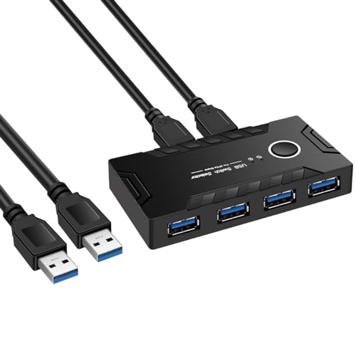 Baeroprki USB 3.0 KVM-Umschalter 2 in 4 Out für Tastatur Maus Drucker Monitor USB 3.0 Switch USB Switch Controller Hub Adapter Baeroprki USB 3.0 KVM-Umschalter 2 in 4 Out für Tastatur Maus Drucker Monitor USB 3.0 Switch USB Switch Controller Hub Adapter von Baeroprki