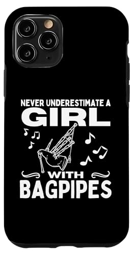 Never Underestimate A Girl With Dudelsack Women Bagpiper Hülle für iPhone 11 Pro von Bag Pipes Scottish Gifts For Bagpiper