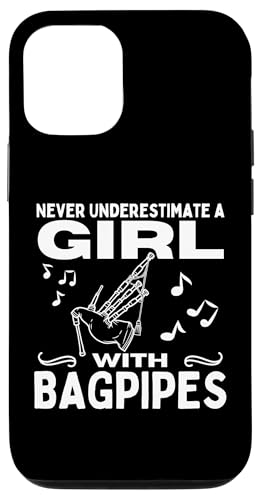 Never Underestimate A Girl With Dudelsack Women Bagpiper Hülle für iPhone 12/12 Pro von Bag Pipes Scottish Gifts For Bagpiper