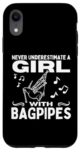 Never Underestimate A Girl With Dudelsack Women Bagpiper Hülle für iPhone XR von Bag Pipes Scottish Gifts For Bagpiper