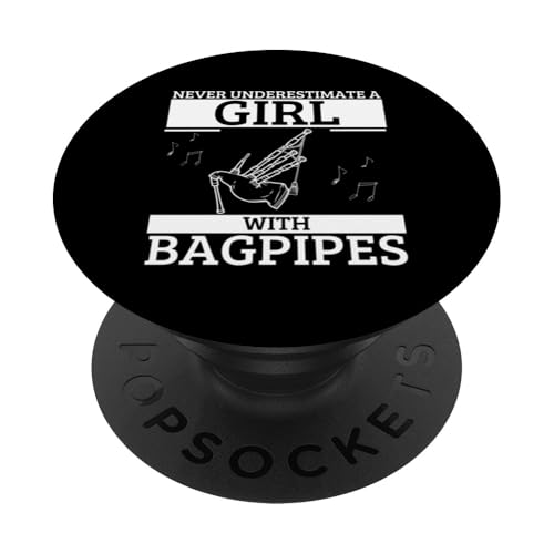 Never Underestimate A Girl With Dudelsack Women Bagpiper PopSockets Klebender PopGrip Never Underestimate A Girl With Dudelsack Women Bagpiper PopSockets Klebender PopGrip von Bag Pipes Scottish Gifts For Bagpiper