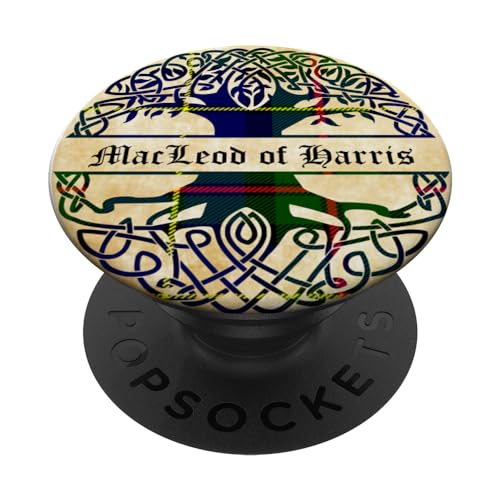 MacLeod von Harris Clan Tartan Baum des Lebens Schottischer Nachname PopSockets mit austauschbarem PopGrip von Bagtown Clans