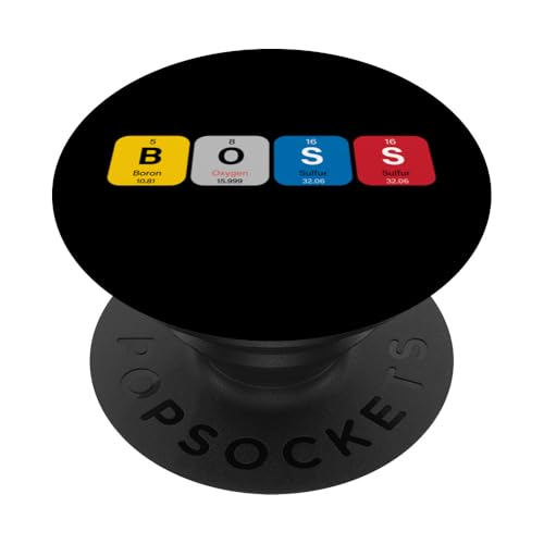 Be a Boss with Funny Periodic Table of Elements Meme Graphic PopSockets Klebender PopGrip von Bahaa's Tee