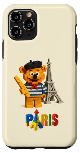 Cool French Paris Teddy Bear with Building Blocks Style Hülle für iPhone 11 Pro von Bahaa's Tee