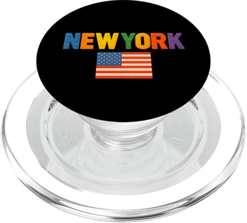 Cool New York City with Building Blocks Graphic Style PopSockets PopGrip für MagSafe von Bahaa's Tee