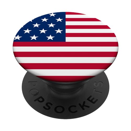 Bahaa's Tee I Love USA, Enjoy Cool USA Flag PopSockets Klebender PopGrip für verschiedene Geräte in Schwarz, Weiß, Rot von Bahaa's Tee