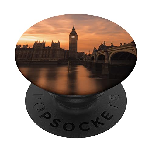 Ich liebe London, genieße die Big Ben-Outfit-Mode von London Skyline PopSockets mit austauschbarem PopGrip von Bahaa's Tee